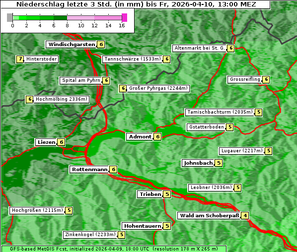 Niederschlag, 10. 4. 2026