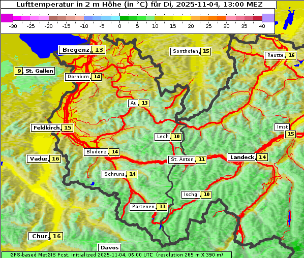 Temperatur, 4. 11. 2025