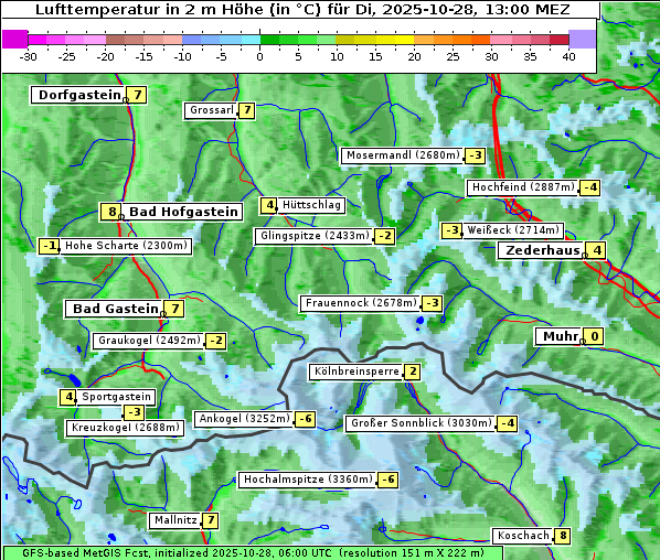 Temperatur, 28. 10. 2025