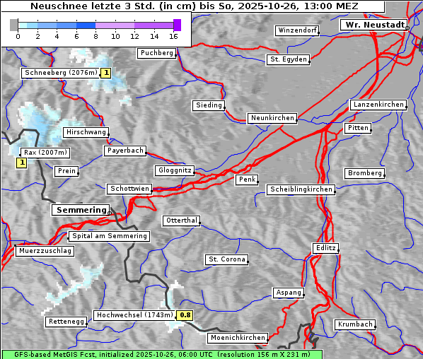 Neuschnee, 26. 10. 2025
