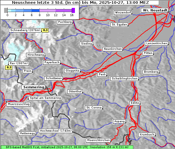 Neuschnee, 27. 10. 2025