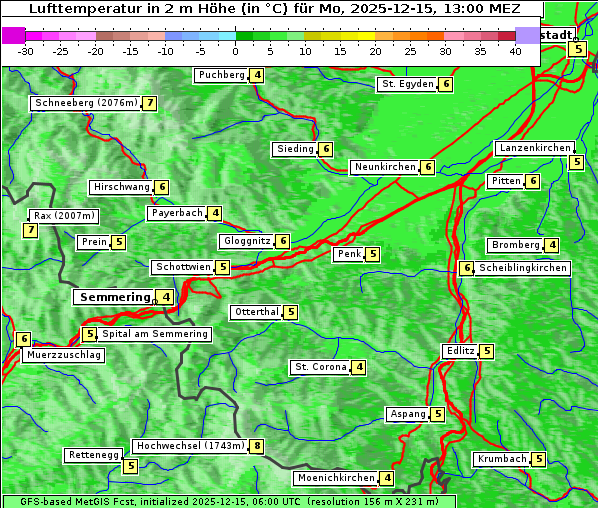 Temperatur, 15. 12. 2025