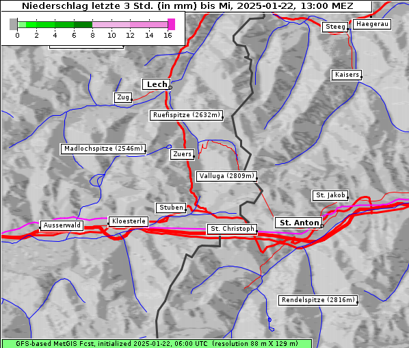 Niederschlag, 22. 1. 2025