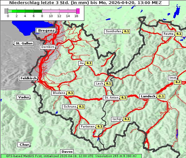 Niederschlag, 20. 4. 2026
