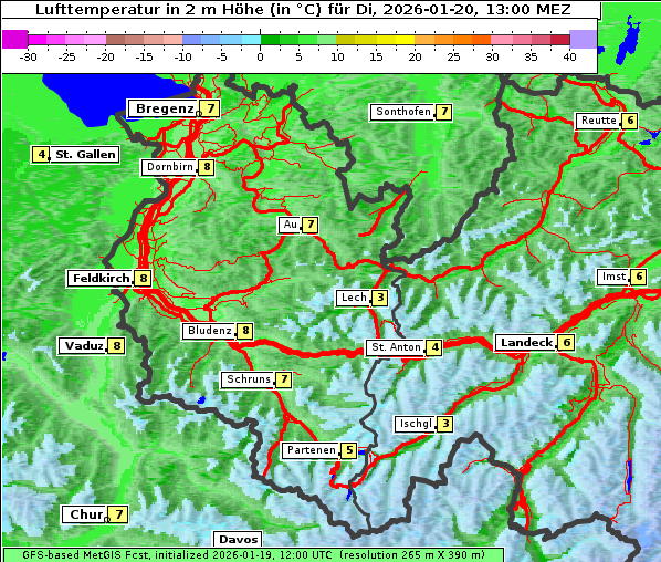 Temperatur, 20. 1. 2026