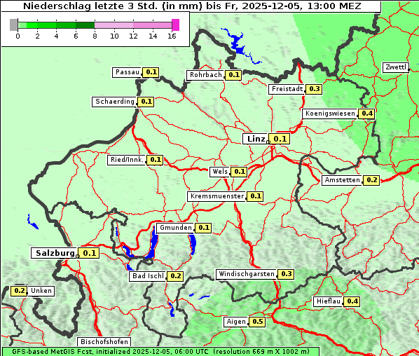 Niederschlag, 5. 12. 2025