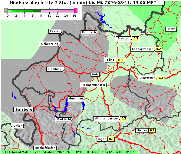 Niederschlag, 11. 3. 2026