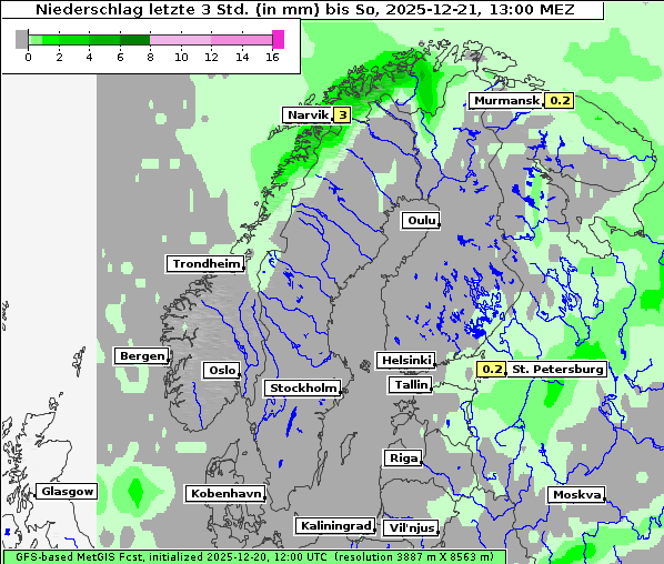Niederschlag, 21. 12. 2025