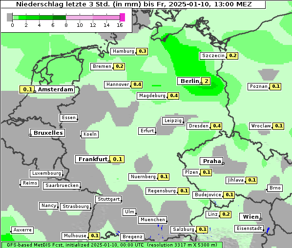 Niederschlag, 10. 1. 2025