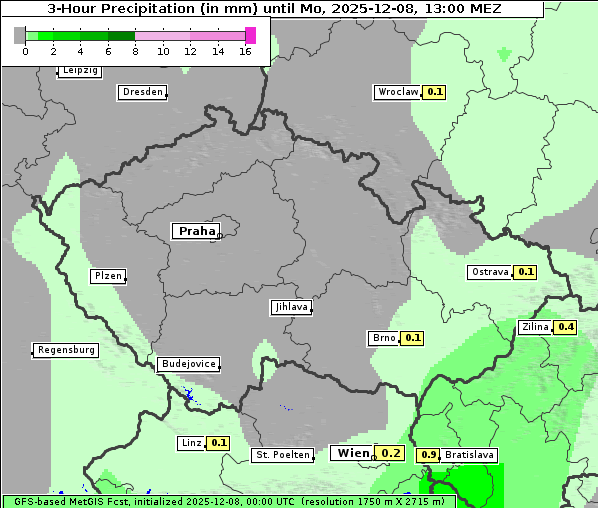 Niederschlag, 8. 12. 2025
