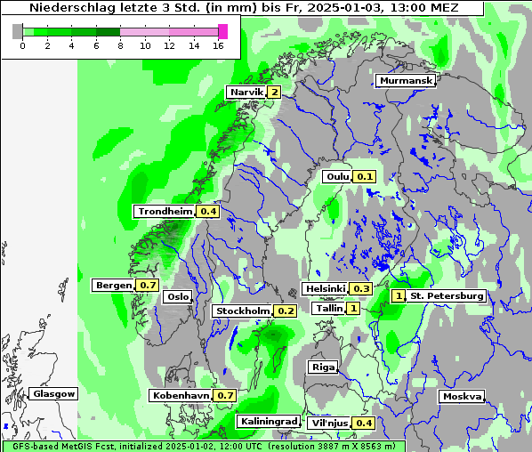 Niederschlag, 3. 1. 2025