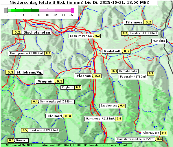 Niederschlag, 21. 10. 2025