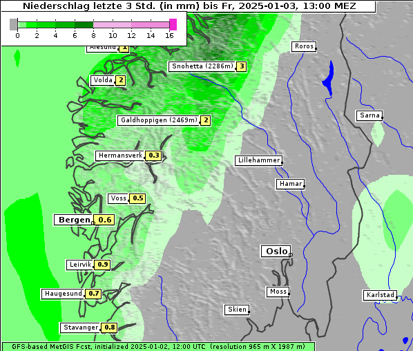 Niederschlag, 3. 1. 2025