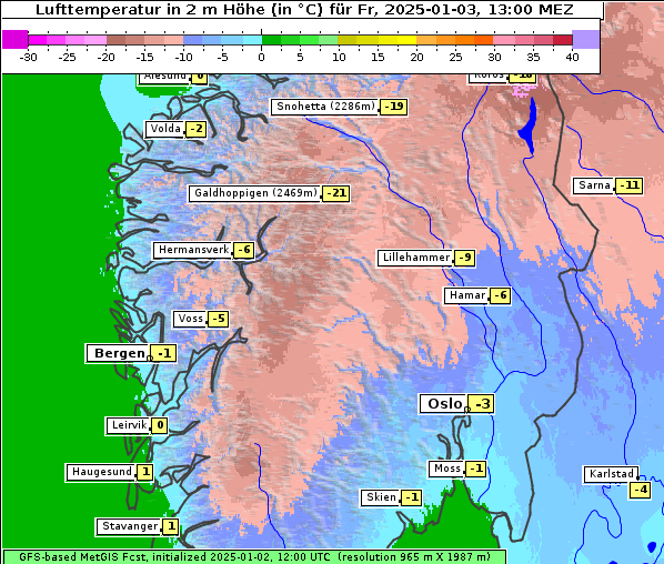 Temperatur, 3. 1. 2025