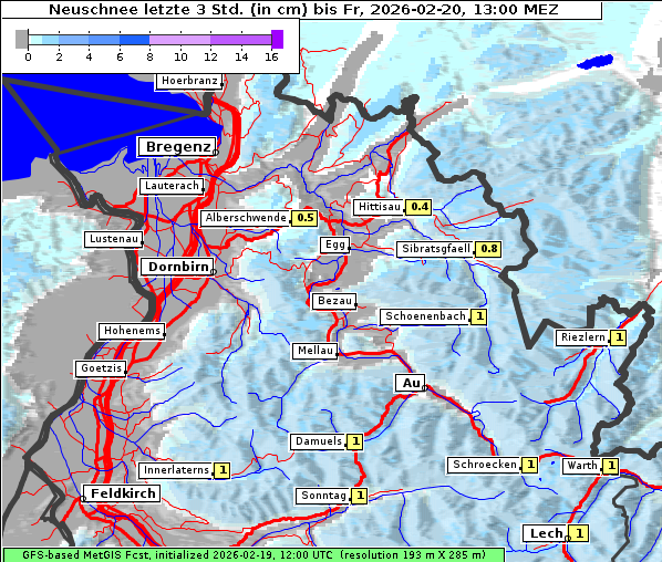Neuschnee, 20. 2. 2026