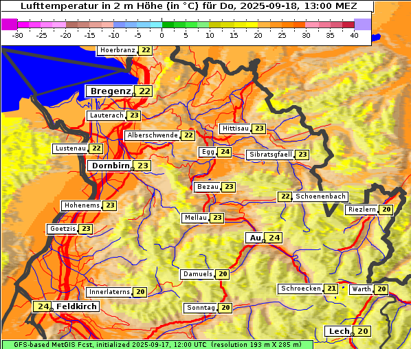 Temperatur, 18. 9. 2025