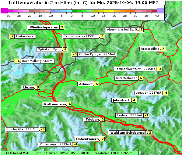 Temperatur, 6. 10. 2025