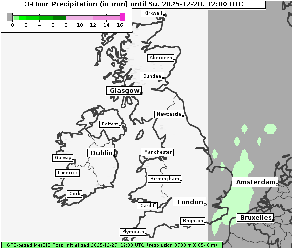 Niederschlag, 28. 12. 2025