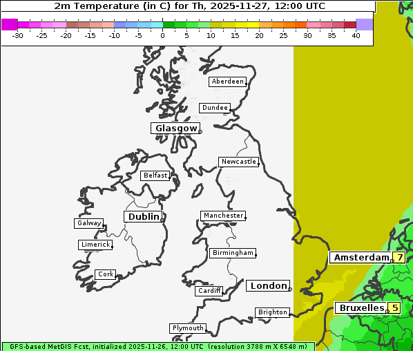 Temperatur, 27. 11. 2025