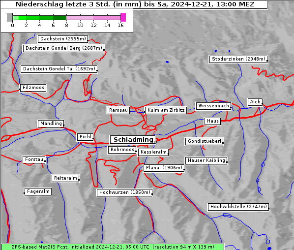 Niederschlag, 21. 12. 2024