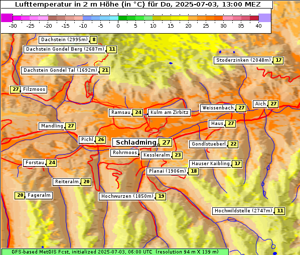 Temperatur, 3. 7. 2025