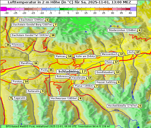 Temperatur, 1. 11. 2025