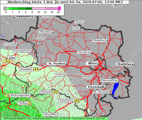 Niederschlag, 6. 7. 2025