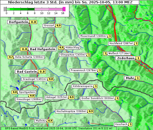 Niederschlag, 5. 10. 2025