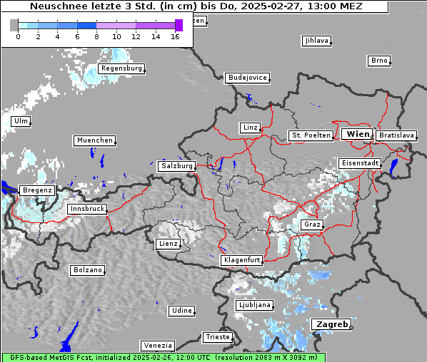 Neuschnee, 27. 2. 2025