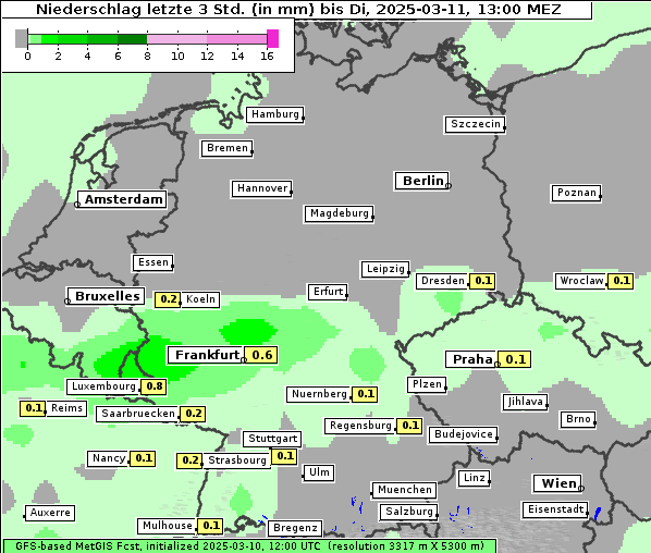 Niederschlag, 11. 3. 2025