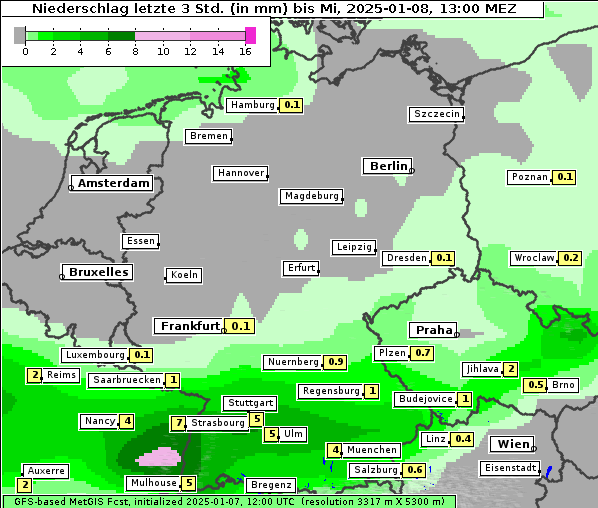 Niederschlag, 8. 1. 2025