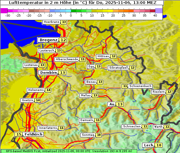 Temperatur, 6. 11. 2025