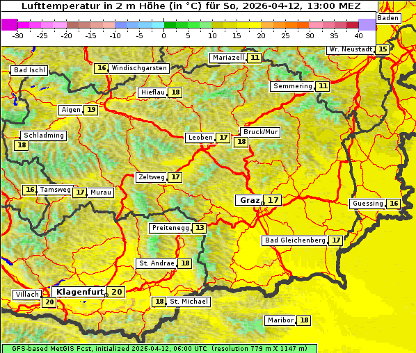 Temperatur, 12. 4. 2026