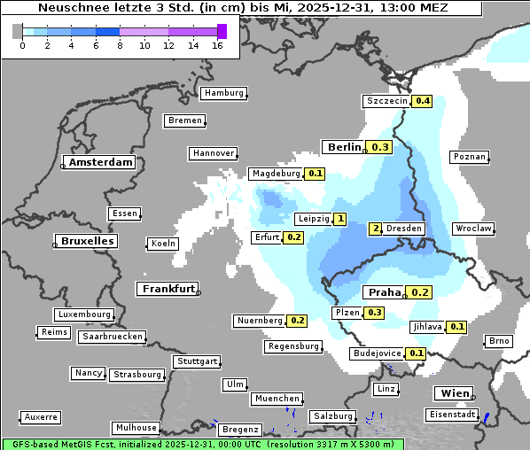 Neuschnee, 31. 12. 2025