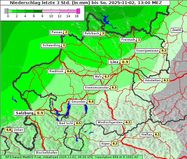 Niederschlag, 2. 11. 2025