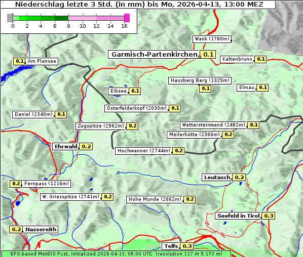 Niederschlag, 13. 4. 2026