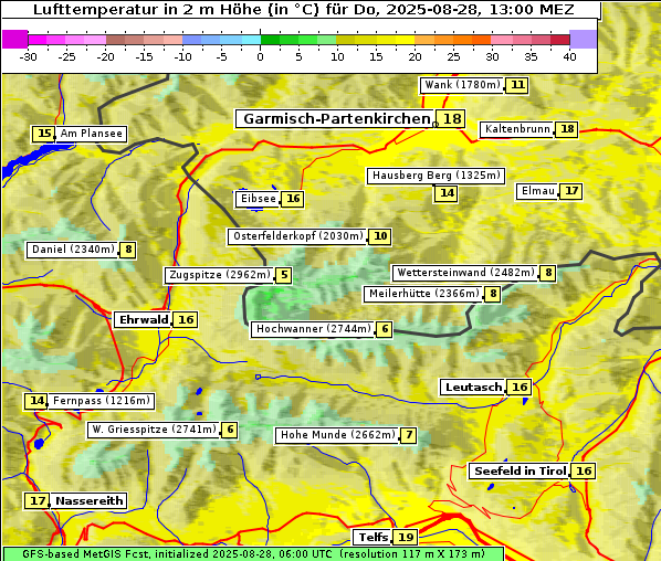Temperatur, 28. 8. 2025