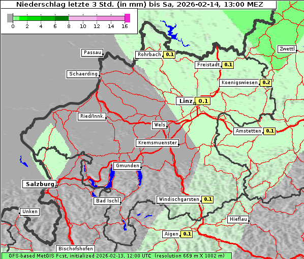 Niederschlag, 14. 2. 2026