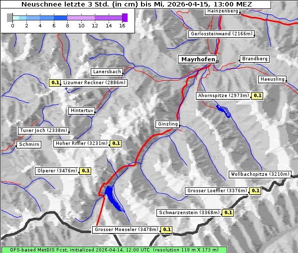 Neuschnee, 15. 4. 2026