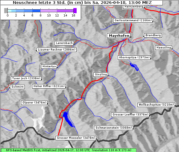 Neuschnee, 18. 4. 2026