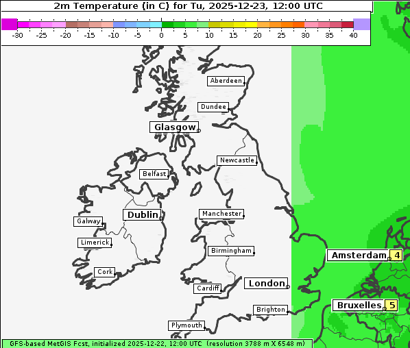 Temperatur, 23. 12. 2025