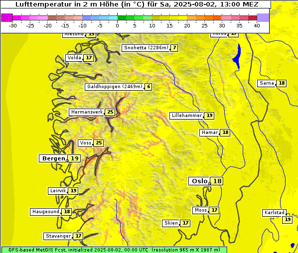 Temperatur, 2. 8. 2025
