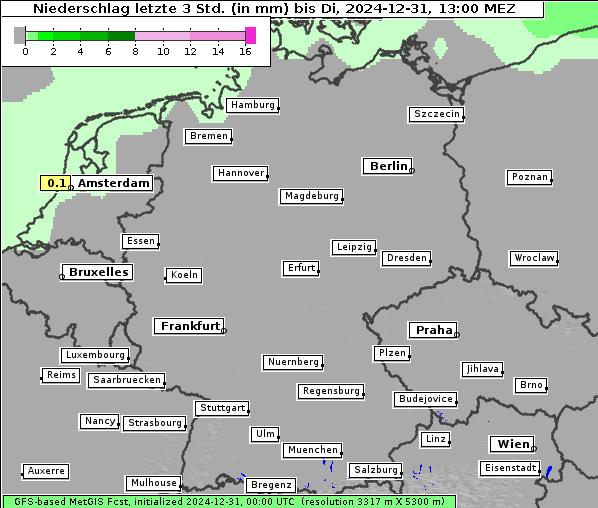 Niederschlag, 31. 12. 2024