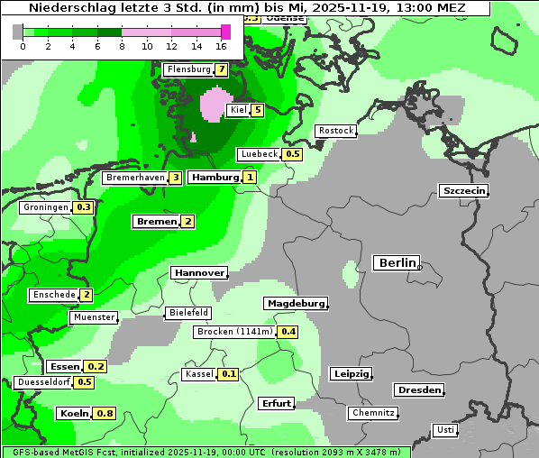 Niederschlag, 19. 11. 2025