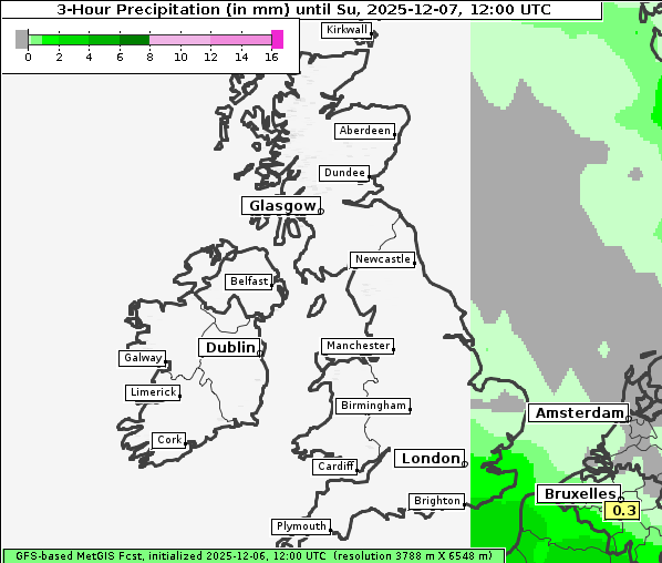 Niederschlag, 7. 12. 2025