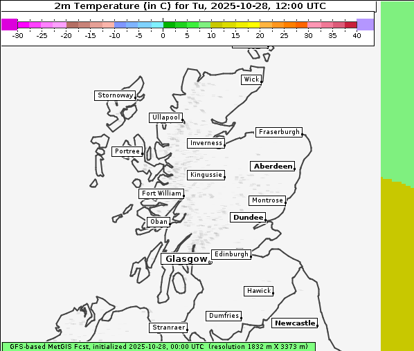 Temperatur, 28. 10. 2025