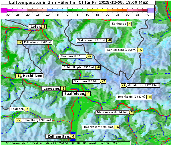 Temperatur, 5. 12. 2025
