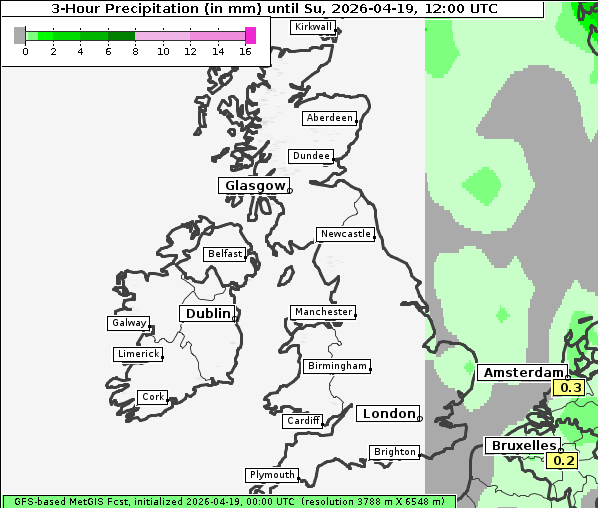 Niederschlag, 19. 4. 2026