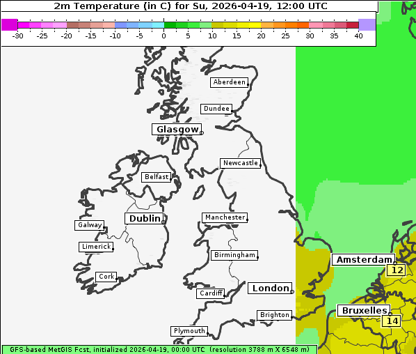 Temperatur, 19. 4. 2026