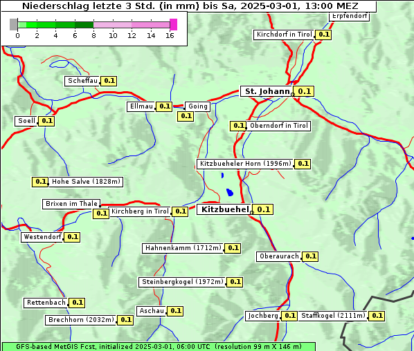 Niederschlag, 1. 3. 2025